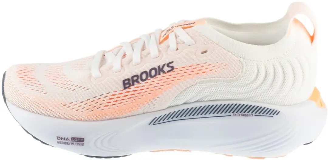 Brooks Adrenaline GTS 25 Dames Hardloopschoenen - 41 - Wit/Oranje - afbeelding 5 van 6