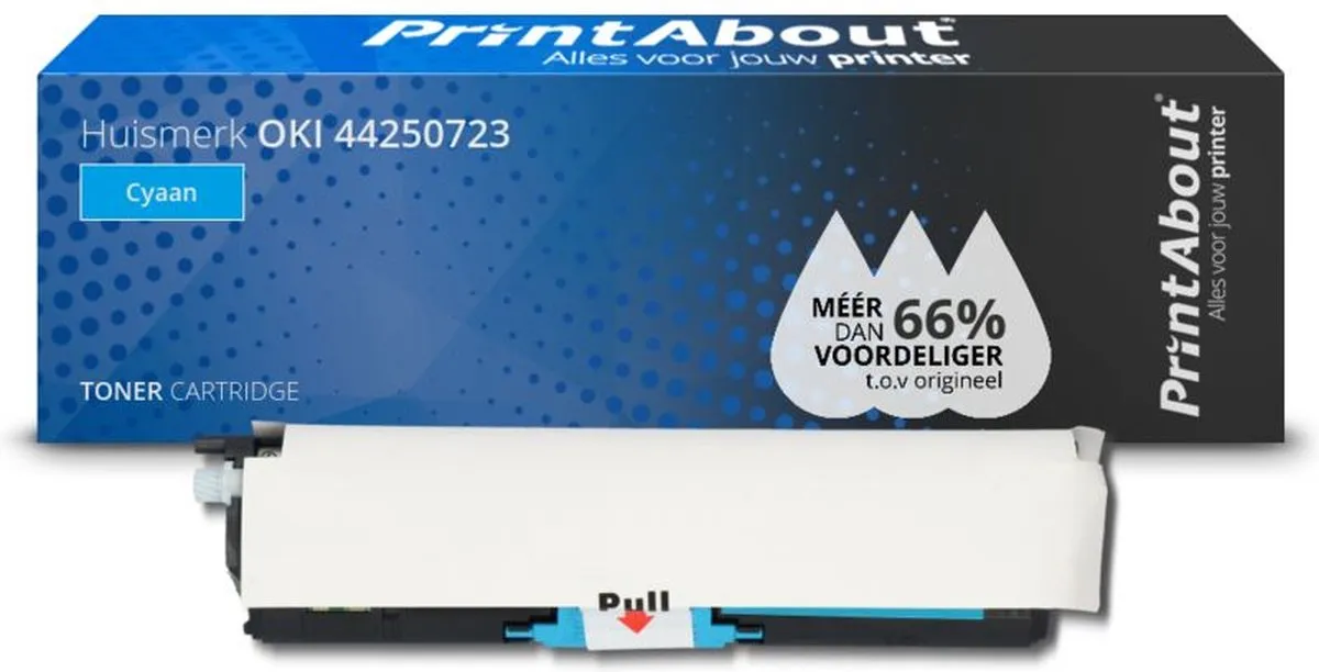PrintAbout OKI 44250723 Toner Cyaan - 2.750 Pagina's