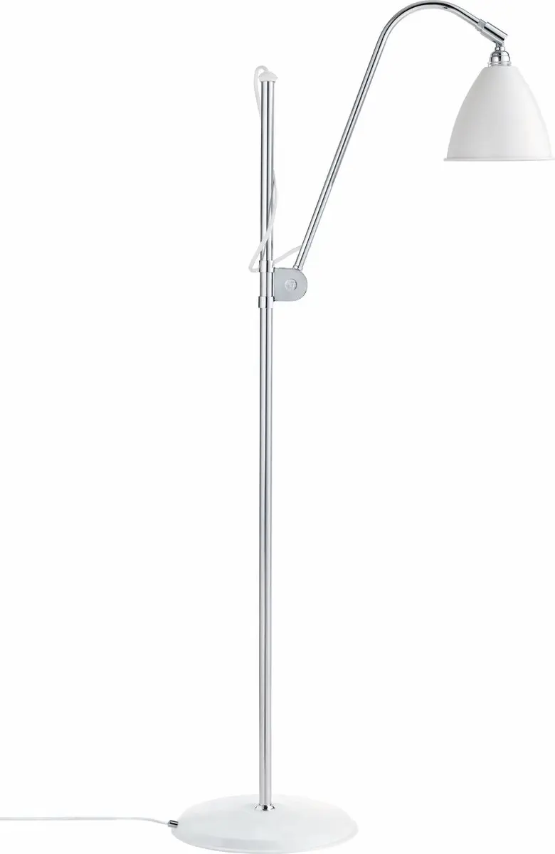 Gubi BL3 S Vloerlamp - Mat Wit/Chroom - afbeelding 2 van 2