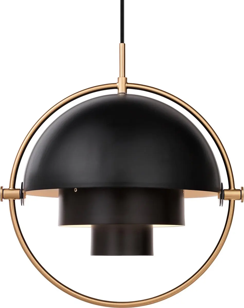 Gubi Multi-Lite Hanglamp - 57W - Messing/Zwart - afbeelding 2 van 2
