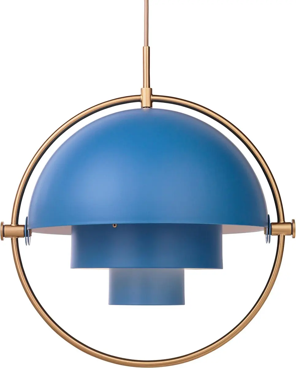Gubi Multi-Lite Hanglamp - 11W - Messing/Blauw - afbeelding 2 van 2