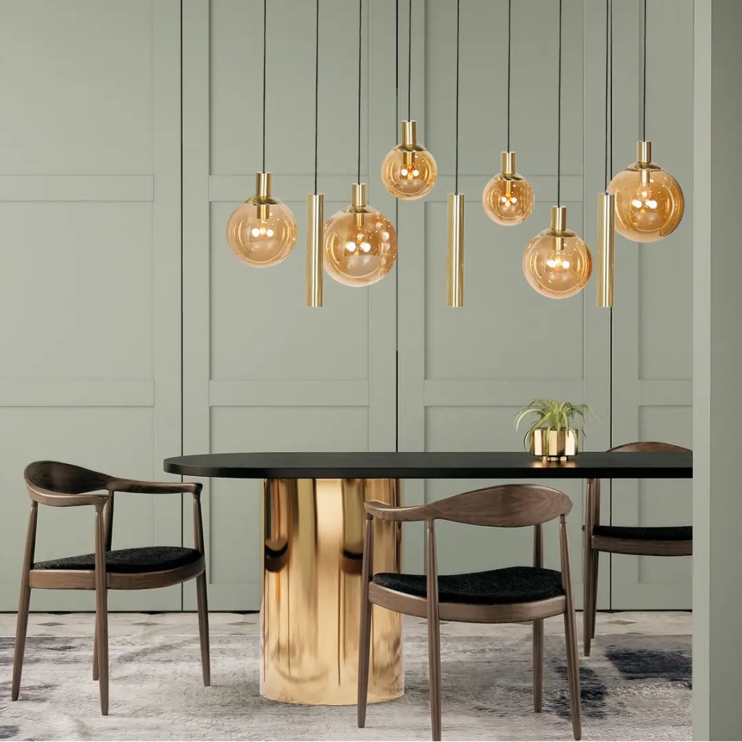Steinhauer Bollique New 3799ME Hanglamp - 5 Lichts - Goud - afbeelding 6 van 6
