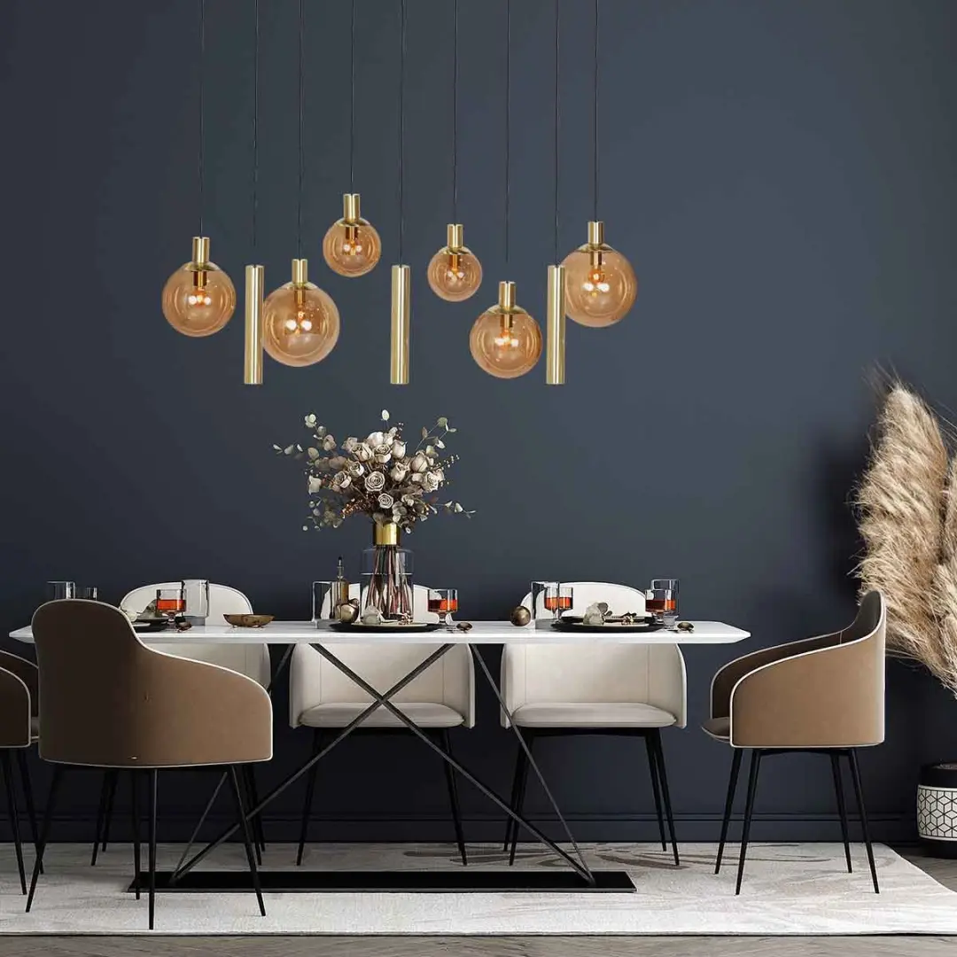 Steinhauer Bollique New 3799ME Hanglamp - 5 Lichts - Goud - afbeelding 5 van 6