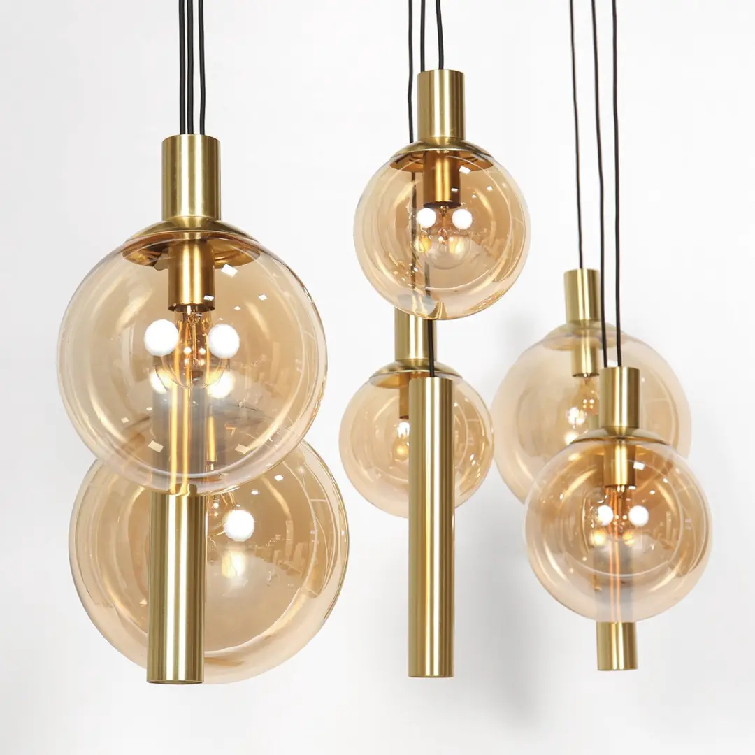 Steinhauer Bollique New 3799ME Hanglamp - 5 Lichts - Goud - afbeelding 4 van 6