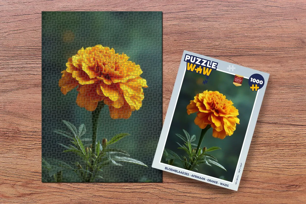 PuzzleWow Bloemblaadjes Oranje Legpuzzel 1000 Stuks