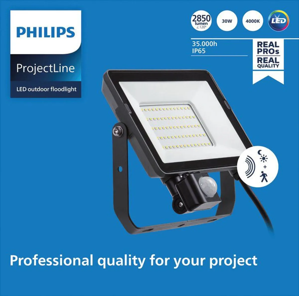 Philips ProjectLine Straler 30W Koel Wit - 4000K - Zwart - afbeelding 6 van 6