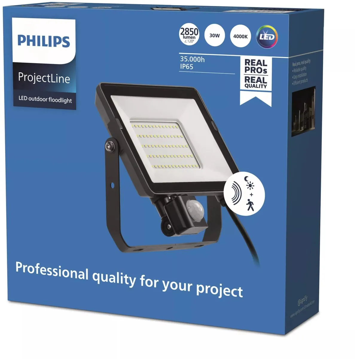 Philips ProjectLine Straler 30W Koel Wit - 4000K - Zwart