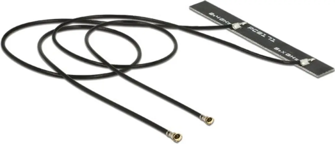 Delock WLAN WiFi 6 Antenne 2x i-Pex MHF4L 5dBi 2x25cm - afbeelding 2 van 2
