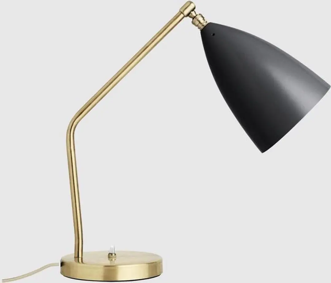 Gubi Grossman Grasshopper bureaulamp zwart/messing