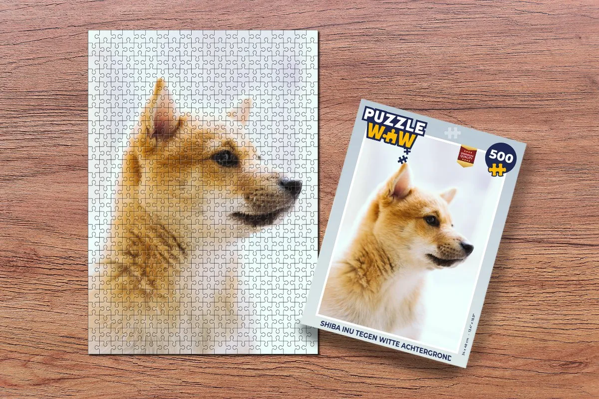 PuzzleWow Shiba Inu Legpuzzel 500 Stuks - Multicolor