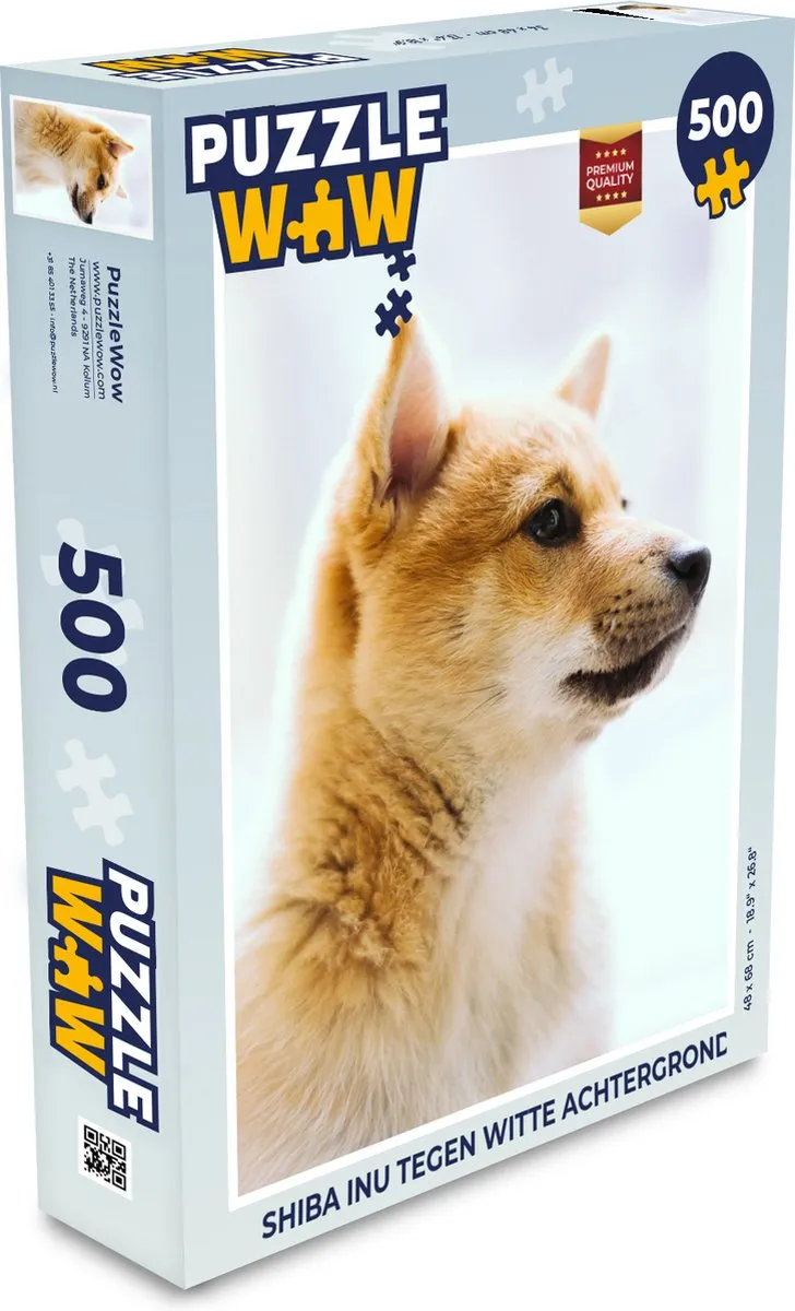 PuzzleWow Shiba Inu Legpuzzel 500 Stuks