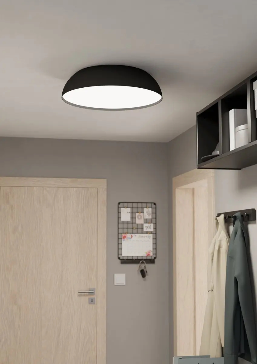 EGLO connect.z Tollos-Z Plafondlamp Ø55cm - RGB & Wit - Zigbee - Zwart/Wit