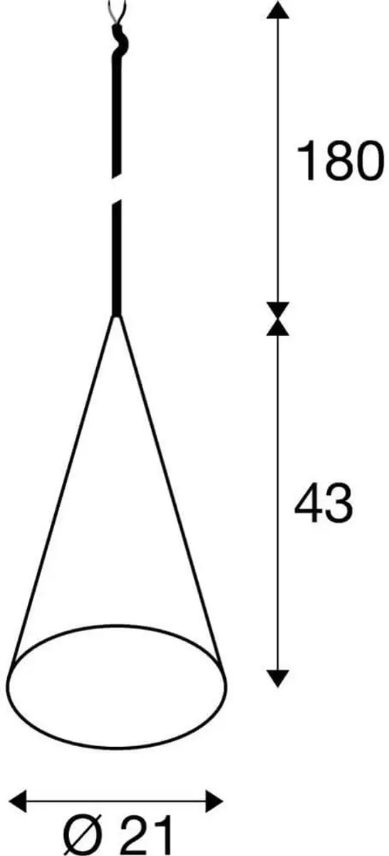 SLV Magico 21 Hanglamp - 10W - Wit Ø21cm