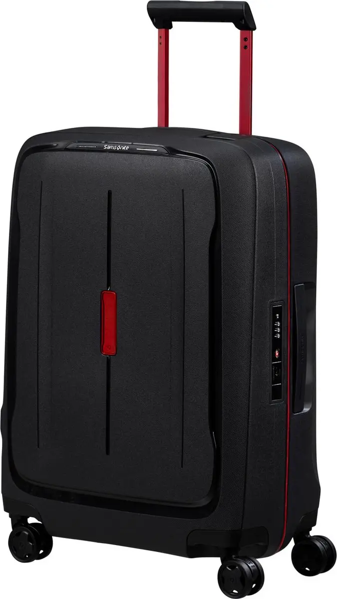 Samsonite Essens Spinner 55cm - 39L - Zwart/Rood - afbeelding 6 van 6