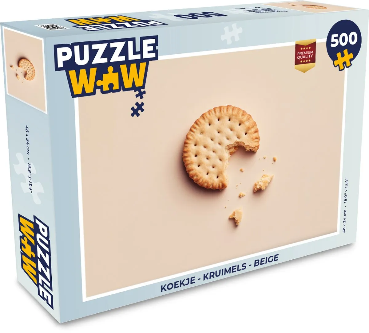 PuzzleWow Koekje Kruimels Legpuzzel 500 Stuks - Beige