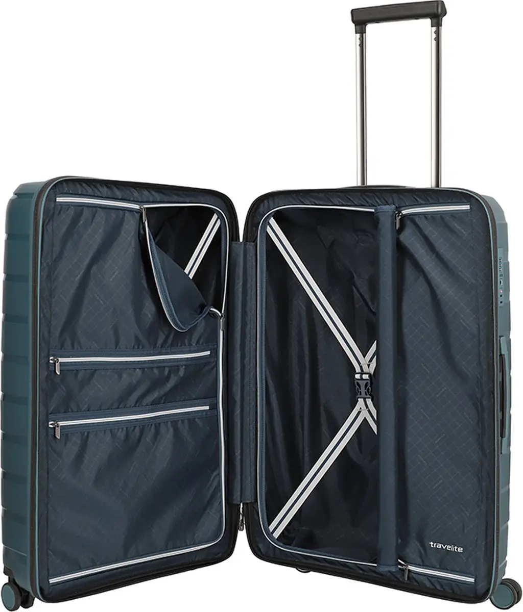 Travelite Harde Koffer 67cm Medium - IJsblauw - afbeelding 4 van 6