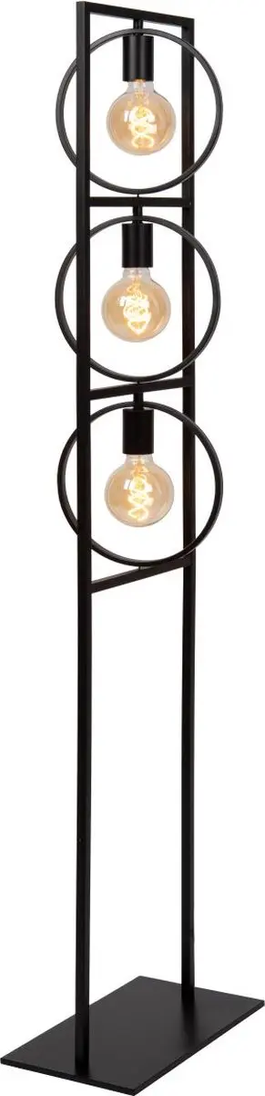 Lucide Suus Vloerlamp 3xE27 - Zwart - afbeelding 5 van 6