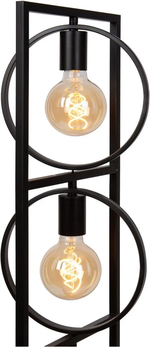 Lucide Suus Vloerlamp 3xE27 - Zwart - afbeelding 6 van 6