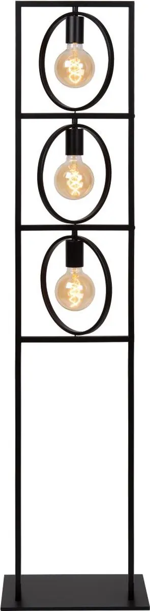 Lucide Suus Vloerlamp 3xE27 - Zwart - afbeelding 3 van 6