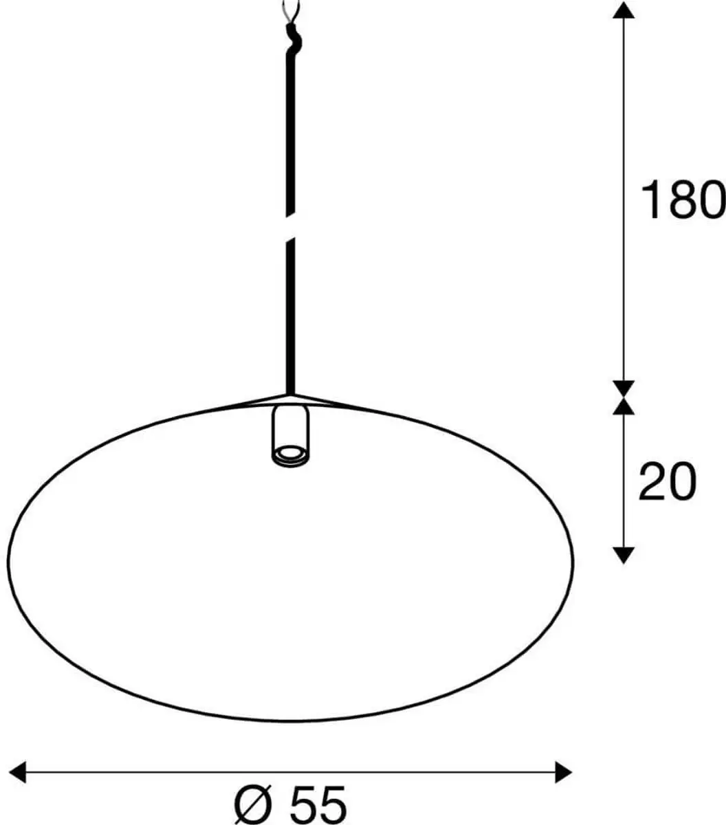SLV Magico 55 Hanglamp - Wit Ø55cm