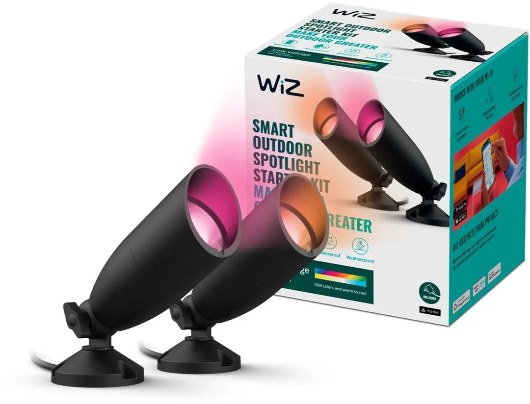 WiZ Ground Spot Starterset - 2 Stuks - 4.5W - Antraciet