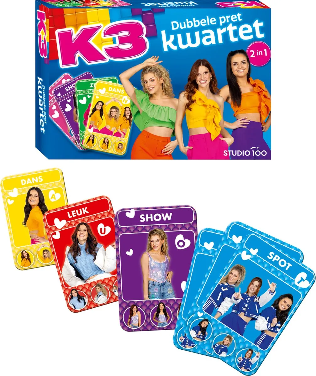 K3 Spel Dubbele Pret Kwartet - 4 Spelers