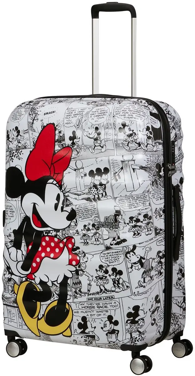 American Tourister Wavebreaker Disney Spinner 77/28 Koffer - 96L - Minnie Comics White - afbeelding 4 van 6