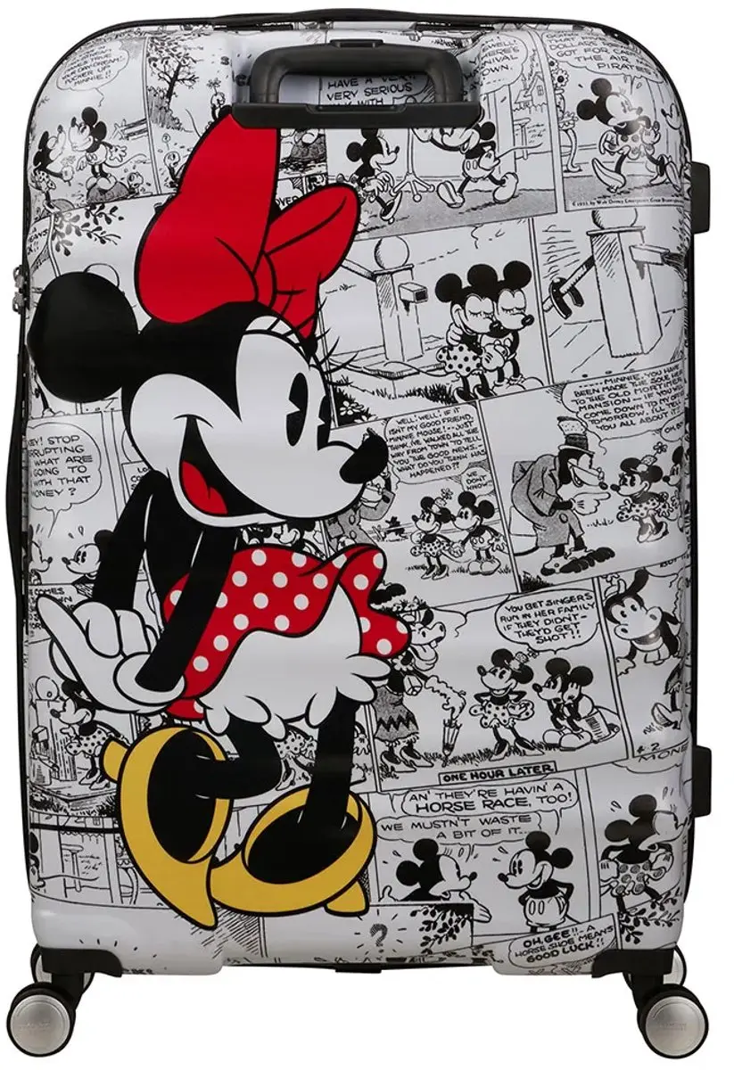 American Tourister Wavebreaker Disney Spinner 77/28 Koffer - 96L - Minnie Comics White - afbeelding 2 van 6