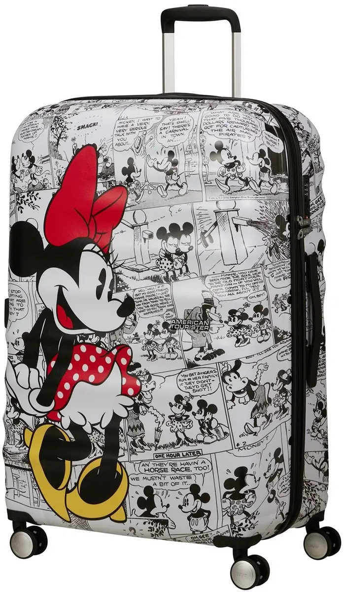 American Tourister Wavebreaker Disney Spinner 77/28 Koffer - 96L - Minnie Comics White - afbeelding 5 van 6