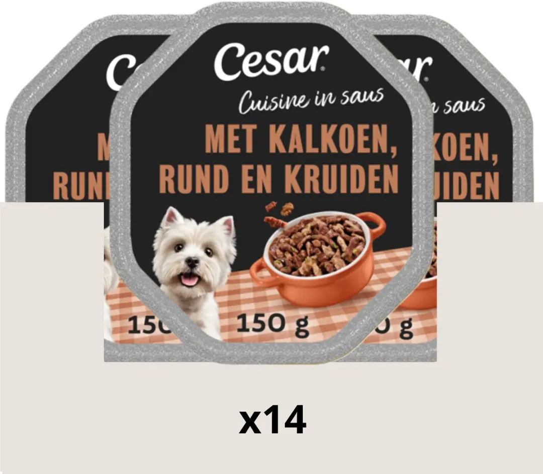 César Cuisine Hondenvoer Kalkoen & Rund