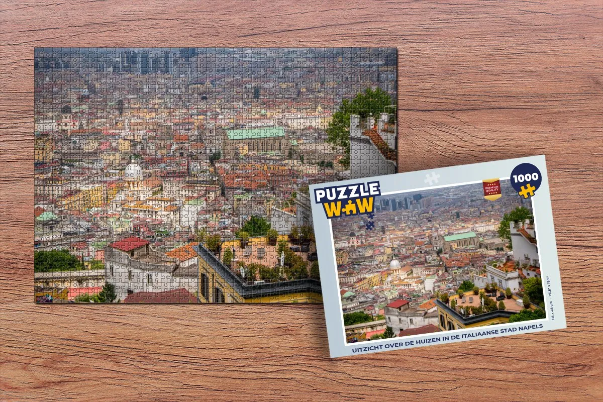 PuzzleWow Napels Legpuzzel 1000 Stuks - Multicolor