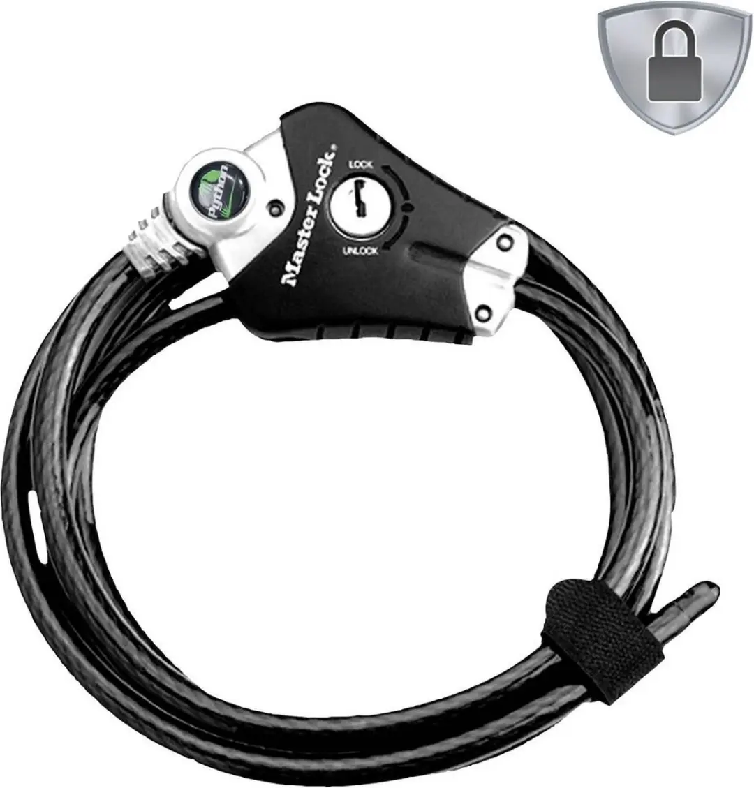 MasterLock Python Vergrendelingskabel 1,8m x Ø10mm - Zwart - afbeelding 4 van 5
