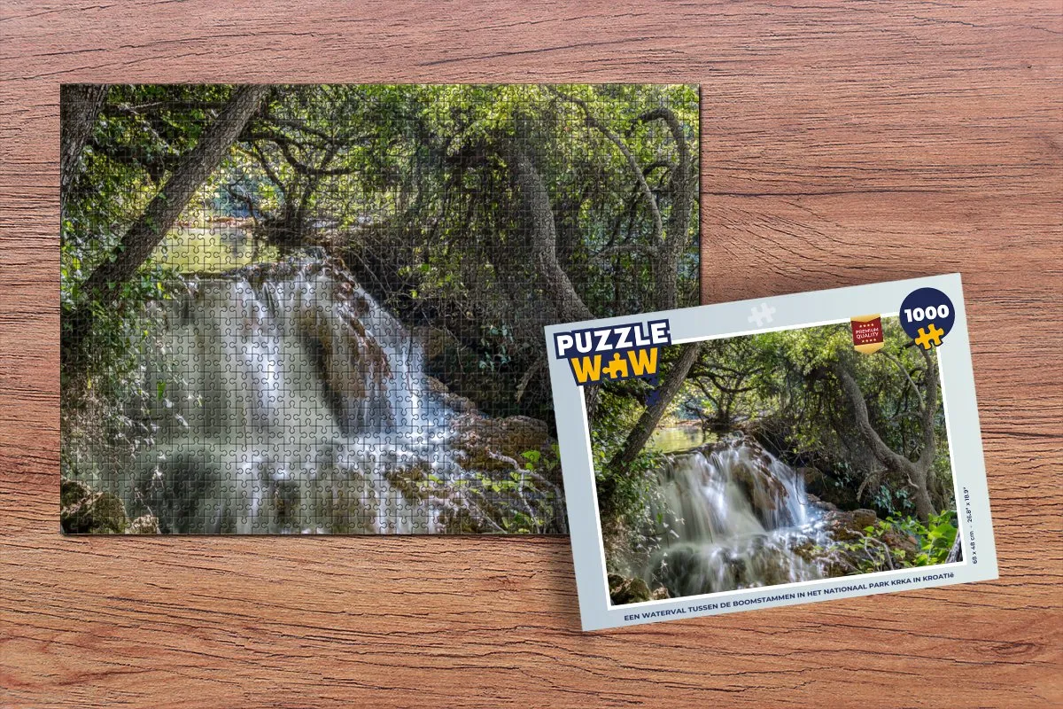 PuzzleWow Puzzel Krka Waterval - 1000 Stuks - Multicolor
