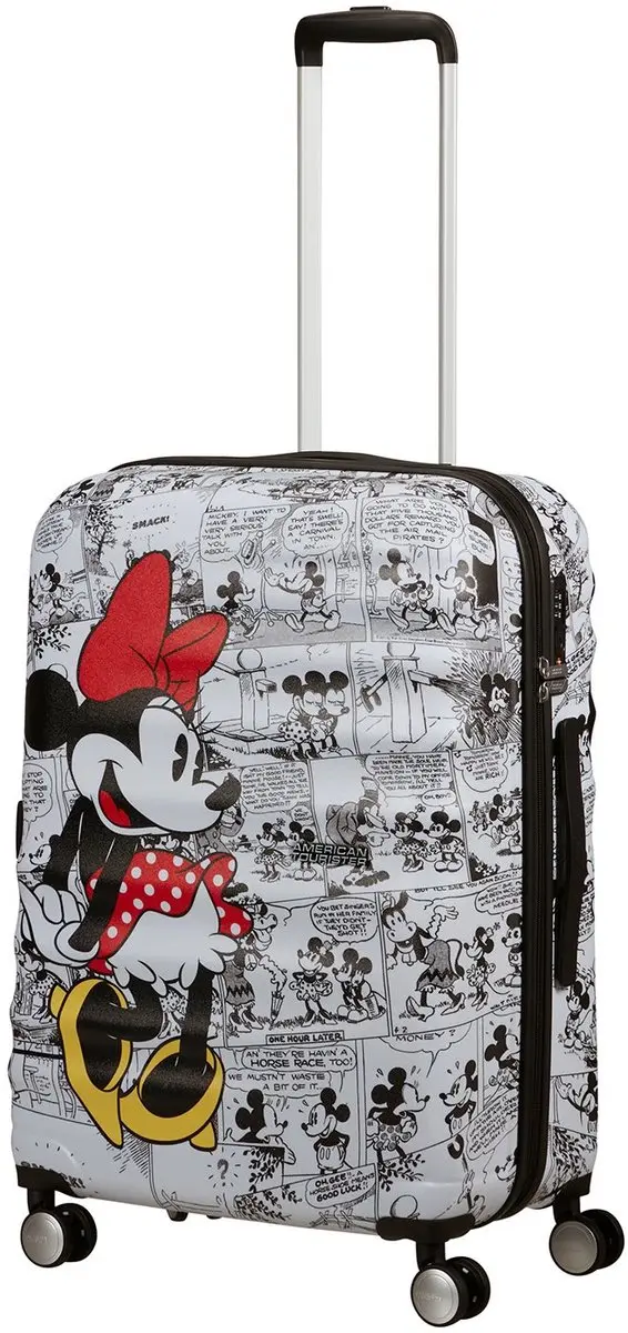 American Tourister Wavebreaker Disney Spinner 67/24 Koffer - 64L - Minnie Comics White - afbeelding 3 van 6