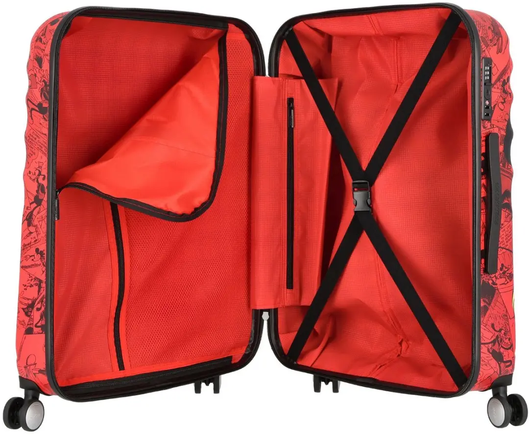 American Tourister Wavebreaker Disney Spinner 67/24cm - 64L - Mickey Comics Red - afbeelding 2 van 6