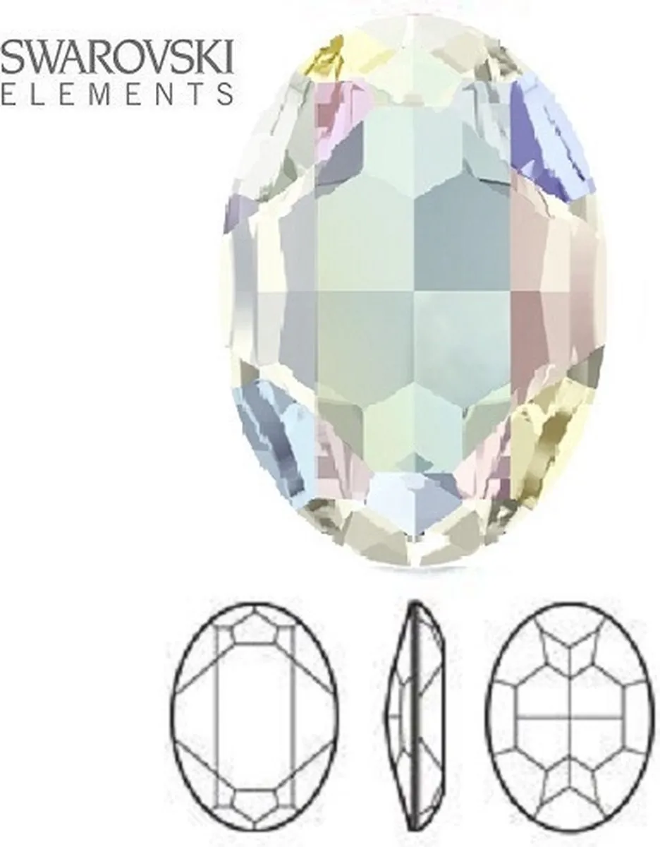 Swarovski Elements Crystal AB Ovaal Steen 30x22mm