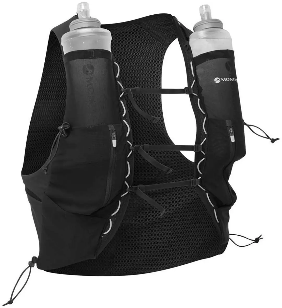 Montane Gecko VP+ Hydratatievest 1L - 2x 500ml Flessen - Zwart