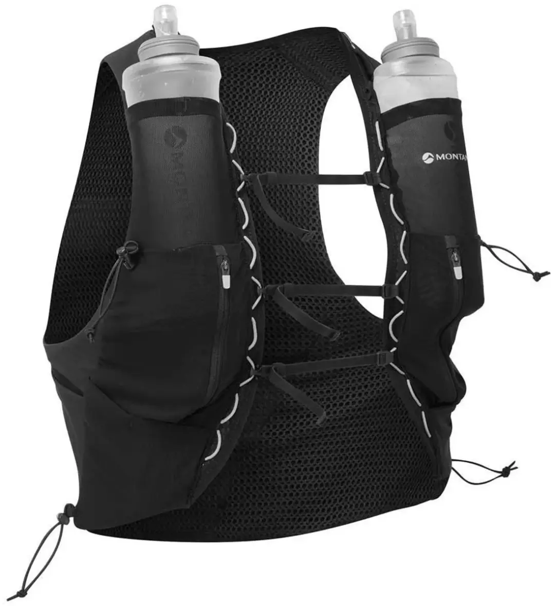 Montane Gecko VP+ Hydratatievest 1L - 2x 500ml Flessen - Zwart