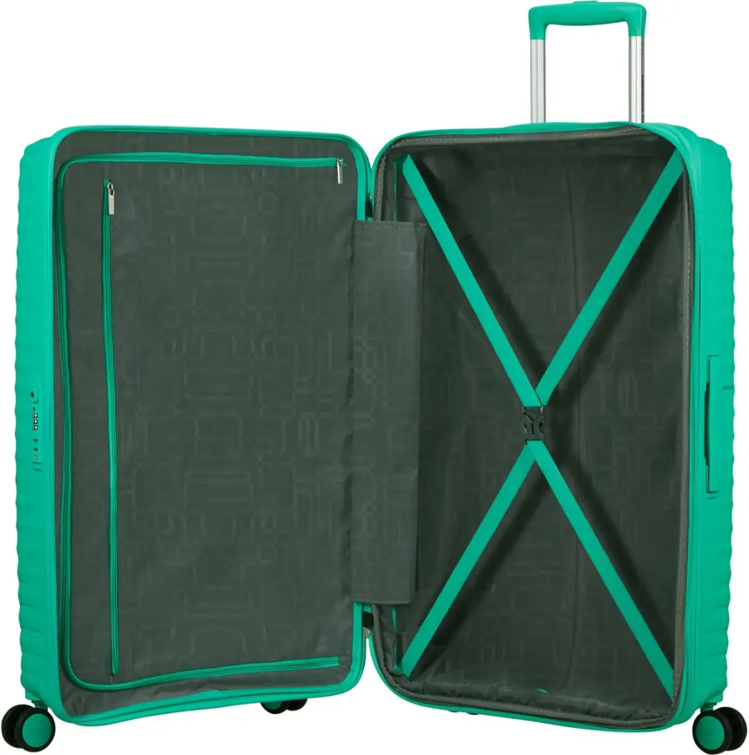 American Tourister Diablast 4 Wiel Spinner Koffer 98L - Cyber Aqua - afbeelding 4 van 6