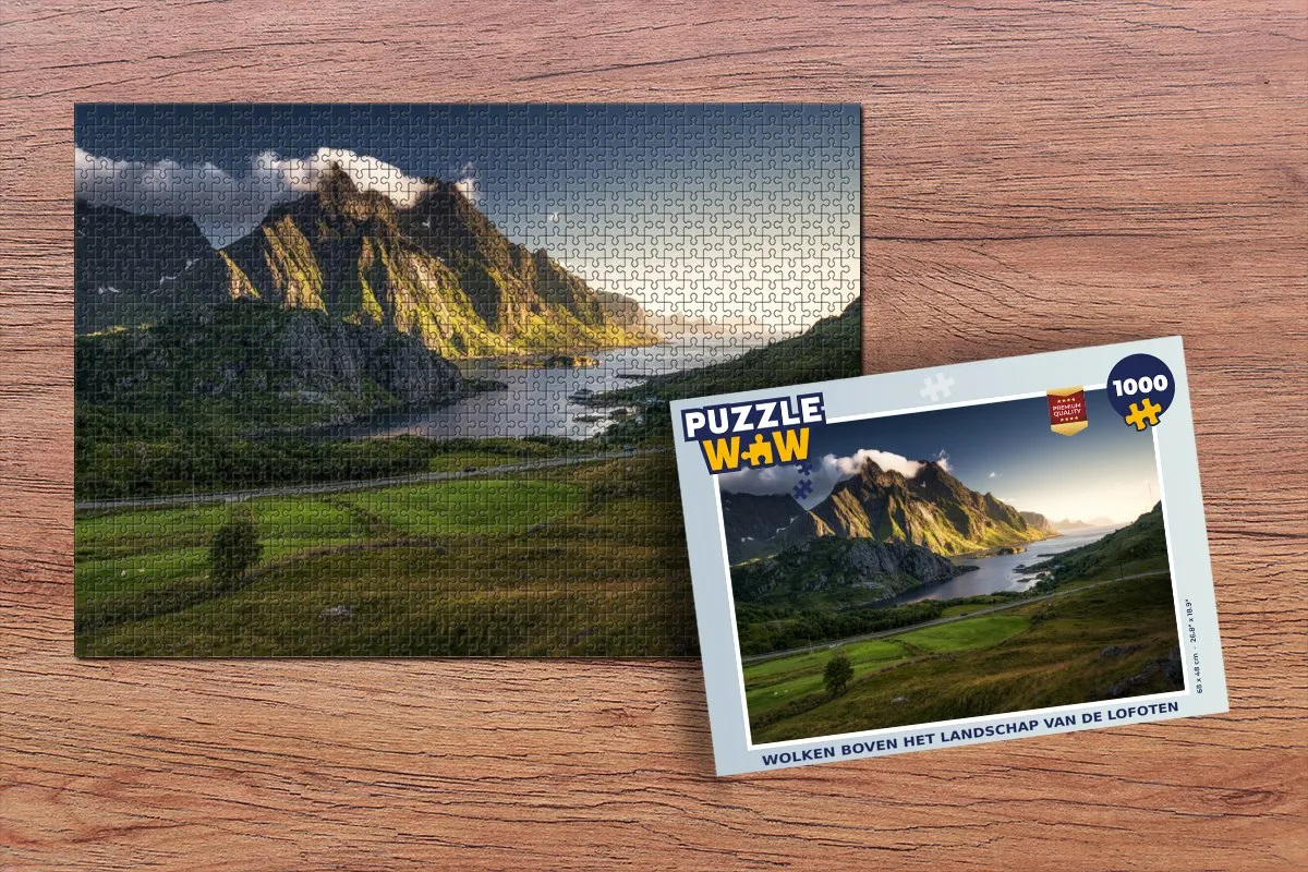 PuzzleWow Wolken boven de Lofoten Legpuzzel 1000 Stuks - Multicolor