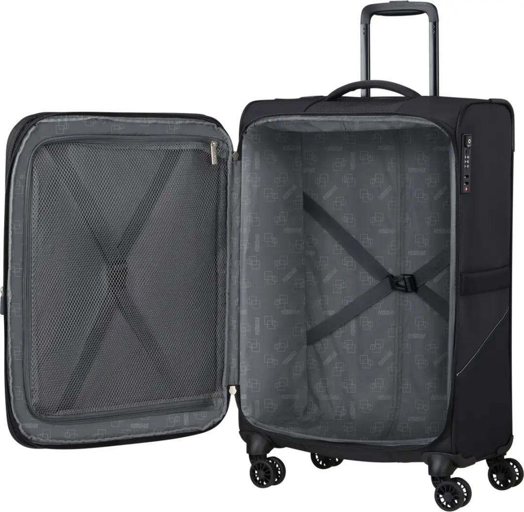 American Tourister Summerride Spinner Koffer 69cm - 76L - Zwart - afbeelding 4 van 6
