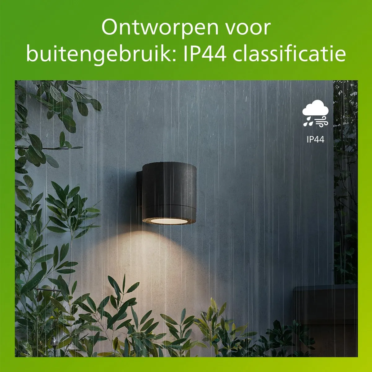 Philips Fylx Wandlamp GU10 IP44 - Zwart