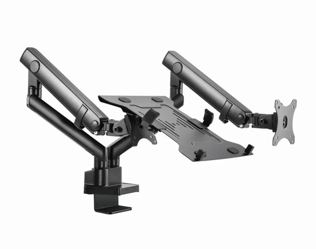 Gembird MA-DA3-02 Verstelbare Monitorarm met Laptophouder - Zwart - afbeelding 4 van 6
