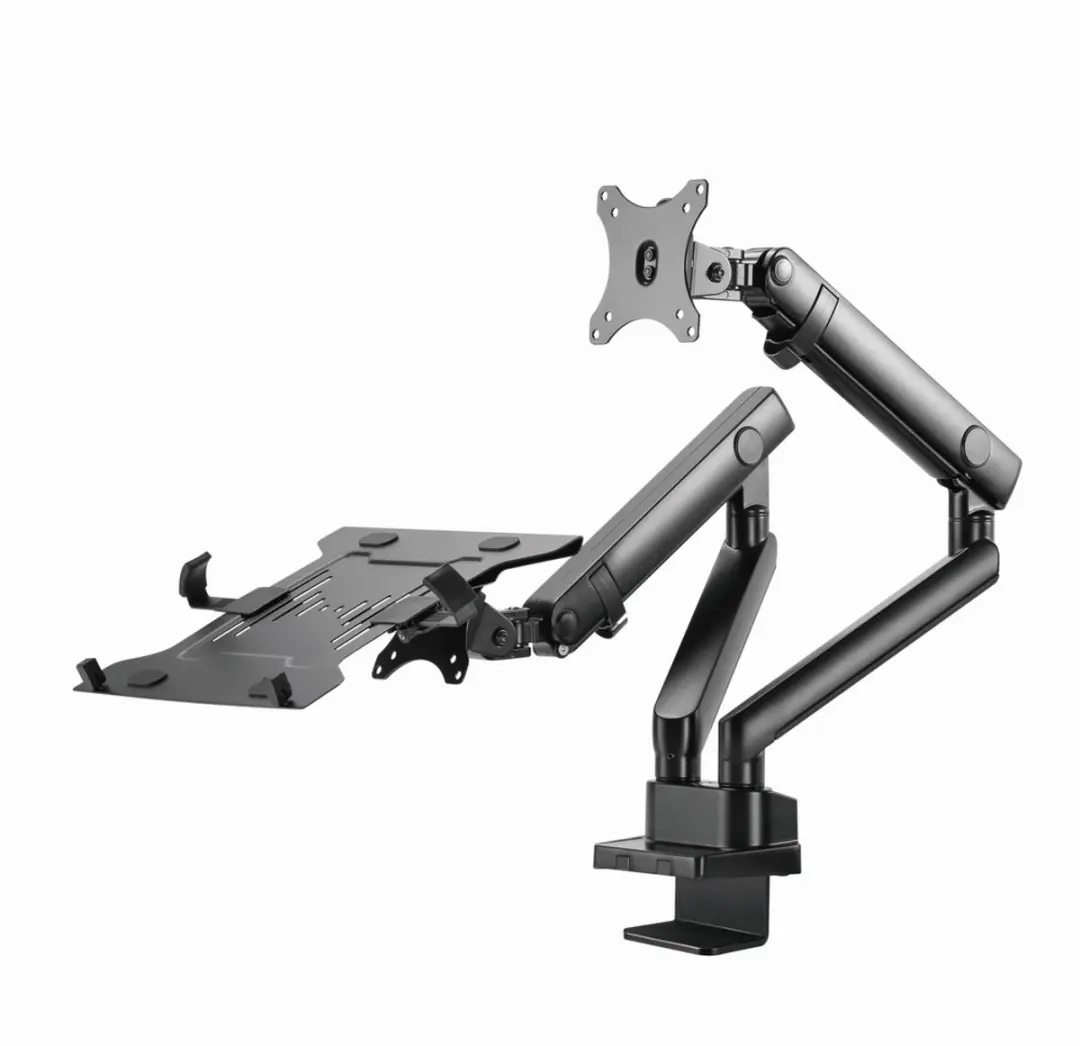 Gembird MA-DA3-02 Verstelbare Monitorarm met Laptophouder - Zwart - afbeelding 5 van 6