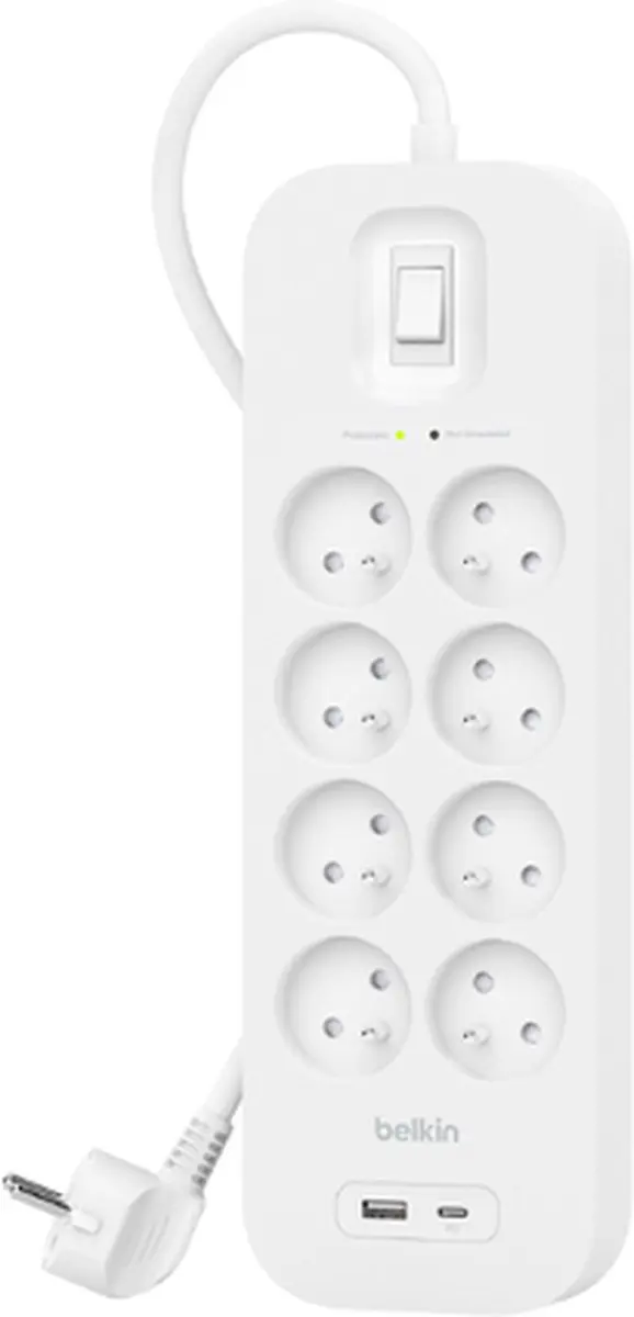 Belkin SRB003CA2M Overspanningsbeveiliging 8 stopcontacten