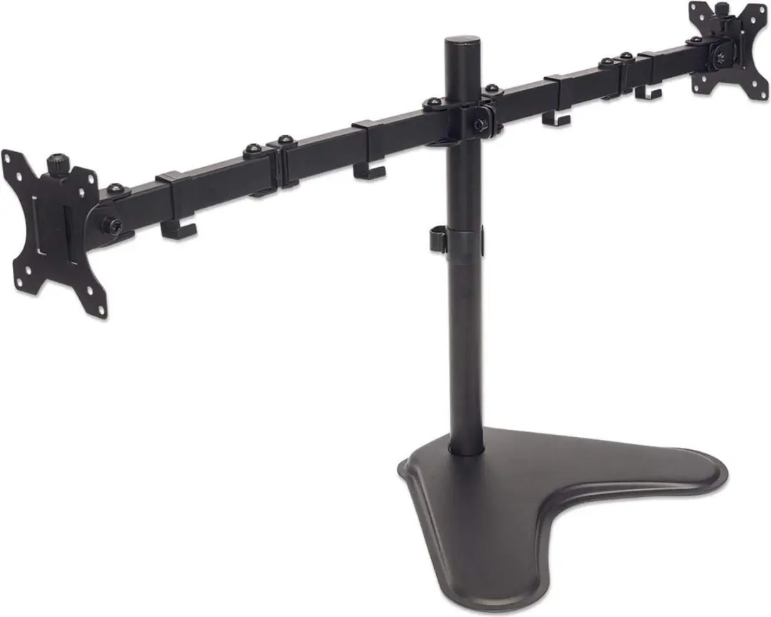 Manhattan 461559 LCD Monitorbeugel - 2 Monitoren - Zwart - afbeelding 2 van 5
