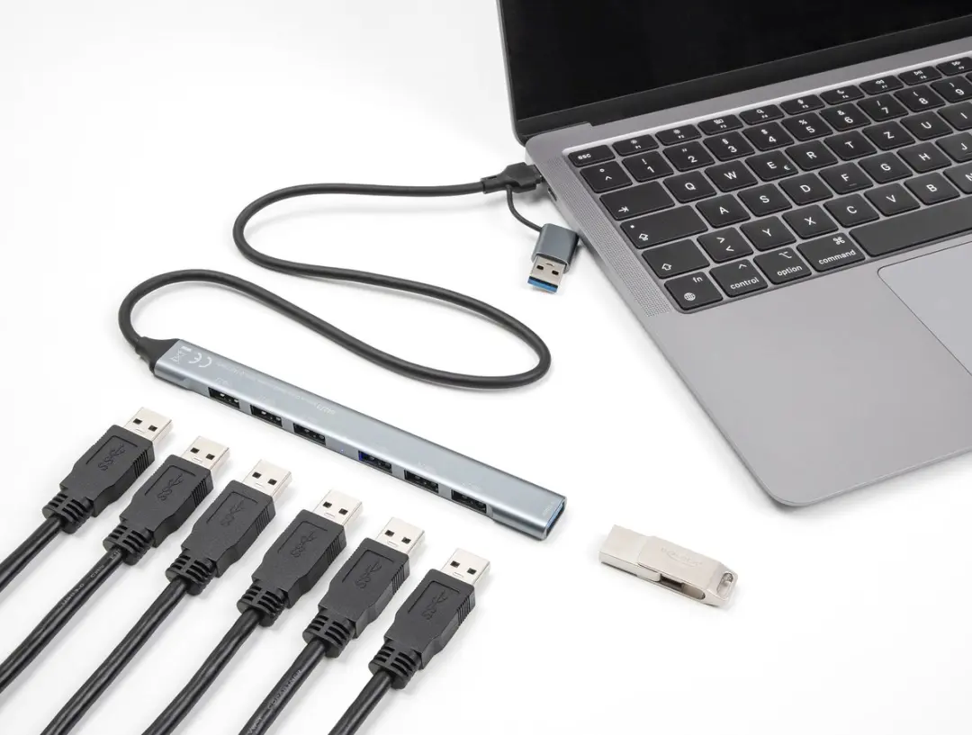 Delock 7-Ports USB Hub - USB 5Gbps + 6x USB 2.0 - afbeelding 2 van 5