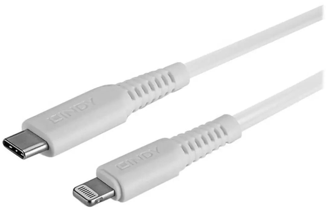 Lindy 31315 USB-kabel Apple Lightning naar USB-C 0.5m - Wit - afbeelding 6 van 6