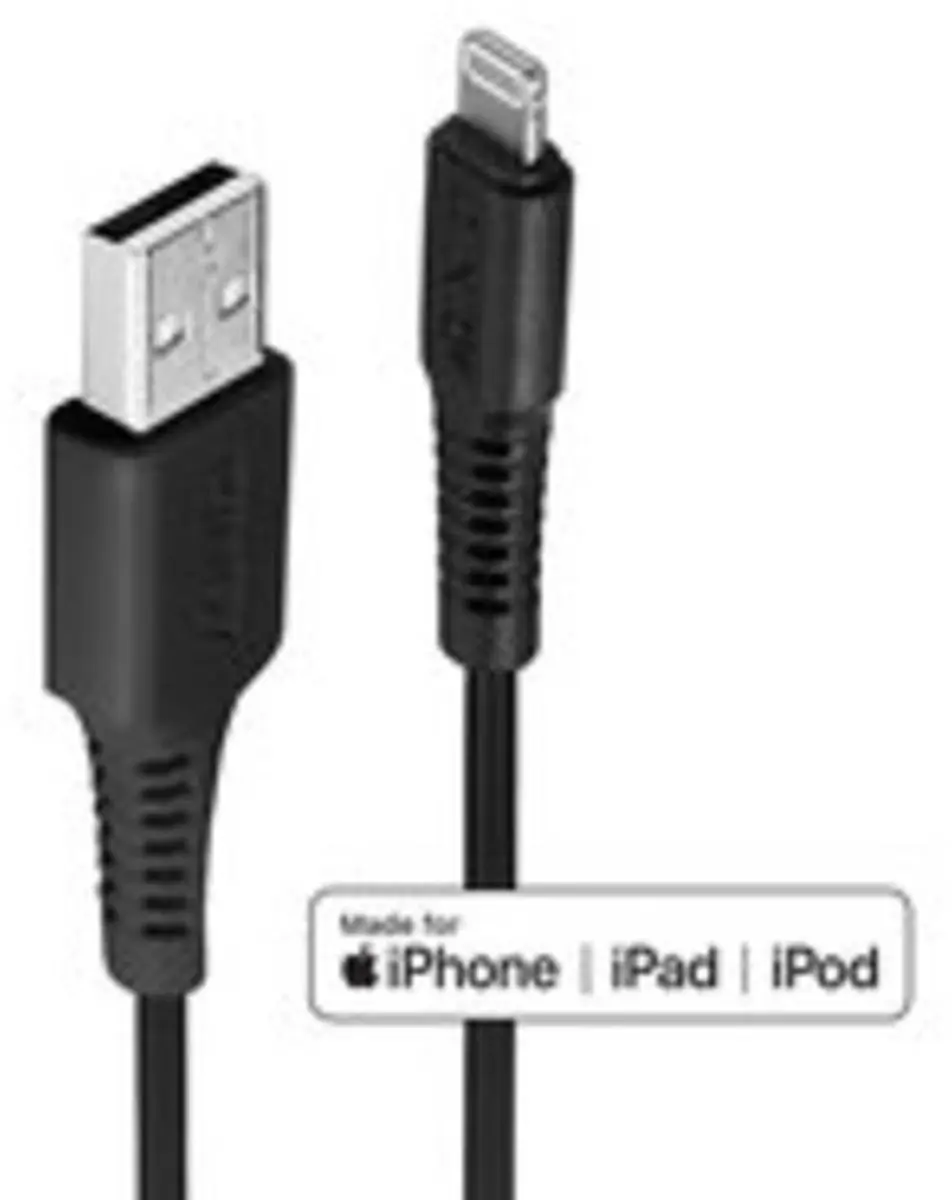 Lindy 31319 USB 2.0 Lightning naar USB-A Kabel - 0,50 m - Zwart - afbeelding 4 van 6