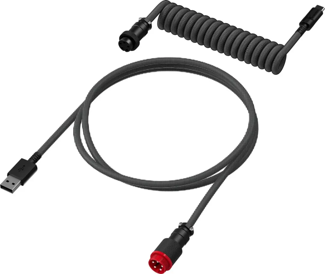 HyperX USB-C Kabel Spiraal Grijs/Zwart - afbeelding 6 van 6